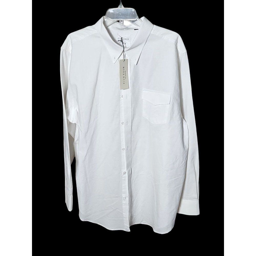 FIVE FOUR Men's 2XL NWT Long Sleeve White Dress Shirt